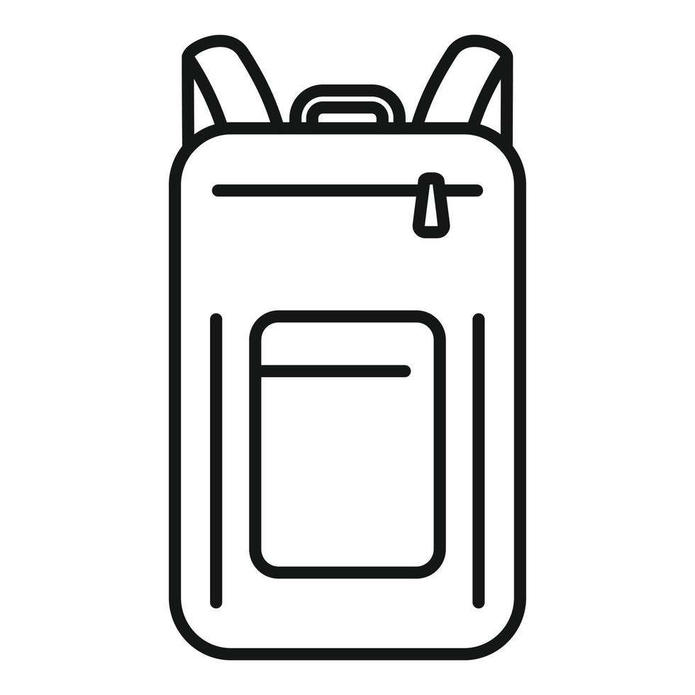 vecteur de contour d'icône de sac d'ordinateur portable. étui à dos