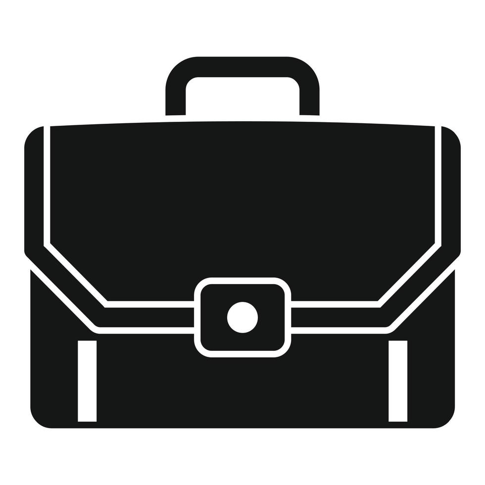vecteur simple d'icône de porte-documents d'entreprise. sac de travail