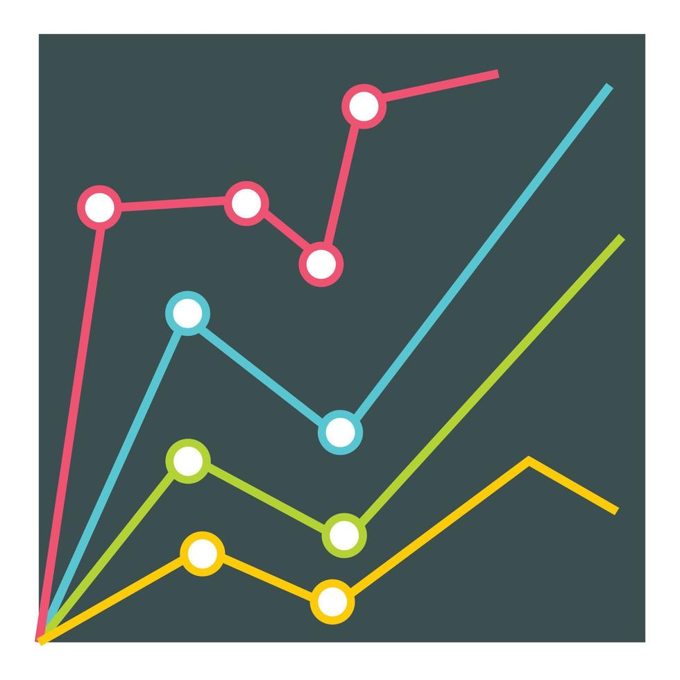 infographie du tableau de croissance, style plat vecteur