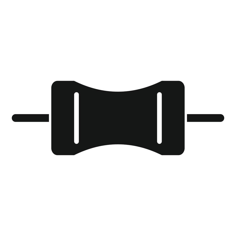 vecteur simple d'icône de diagramme de résistance. circuit électrique