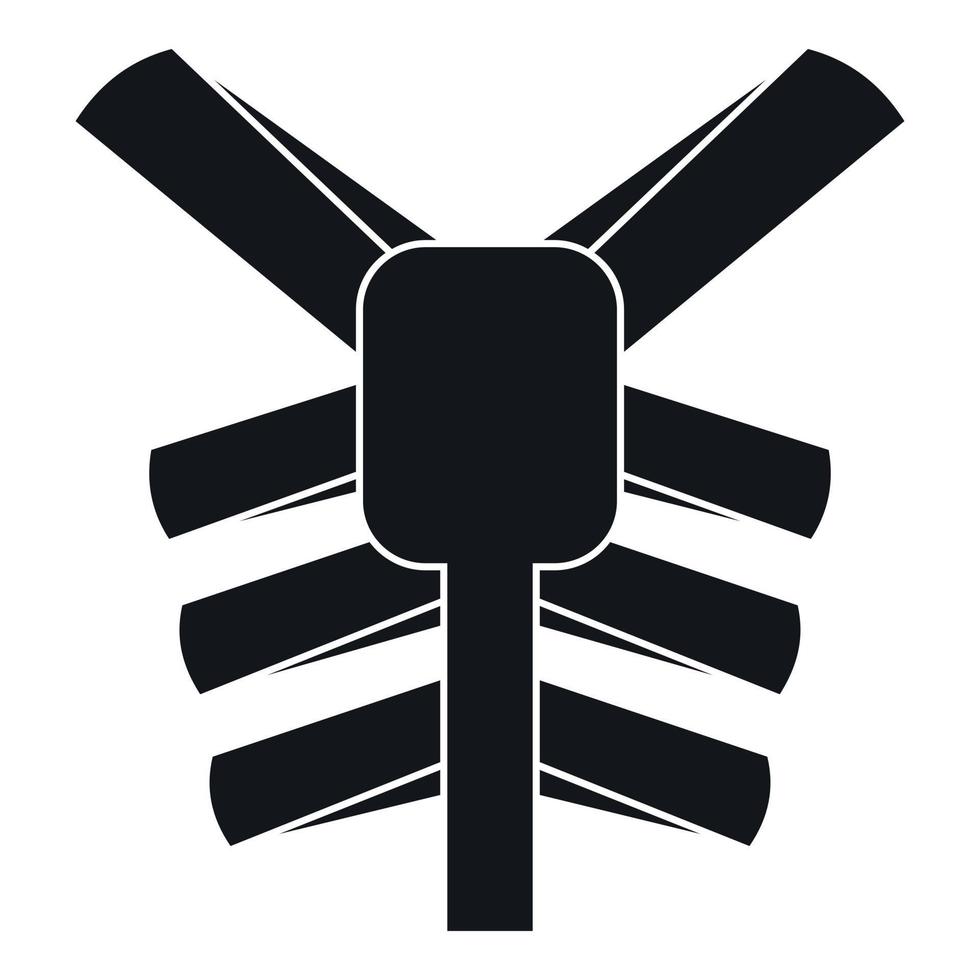 icône de thorax humain, style simple vecteur