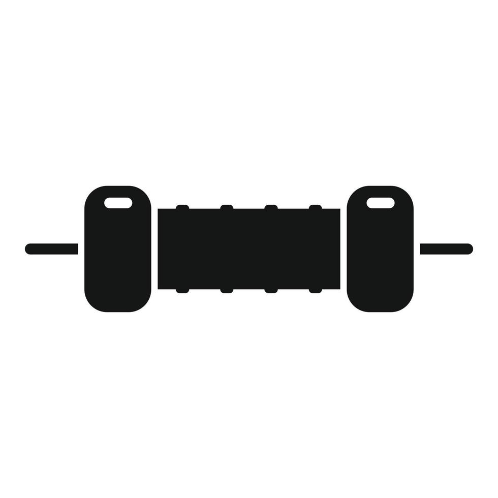 vecteur simple d'icône de résistance de circuit. condensateur à puce