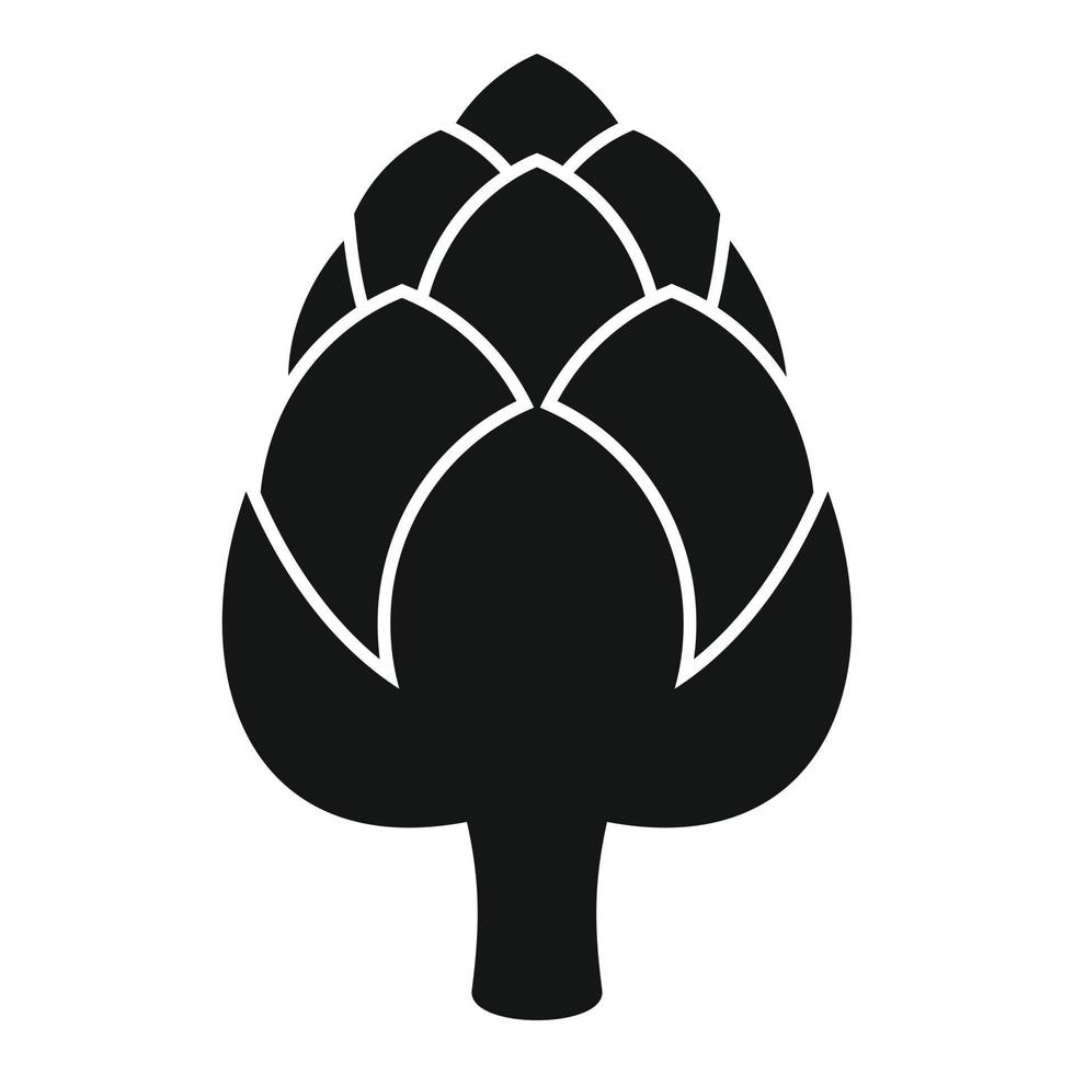 vecteur simple d'icône d'artichaut de salade. plante alimentaire