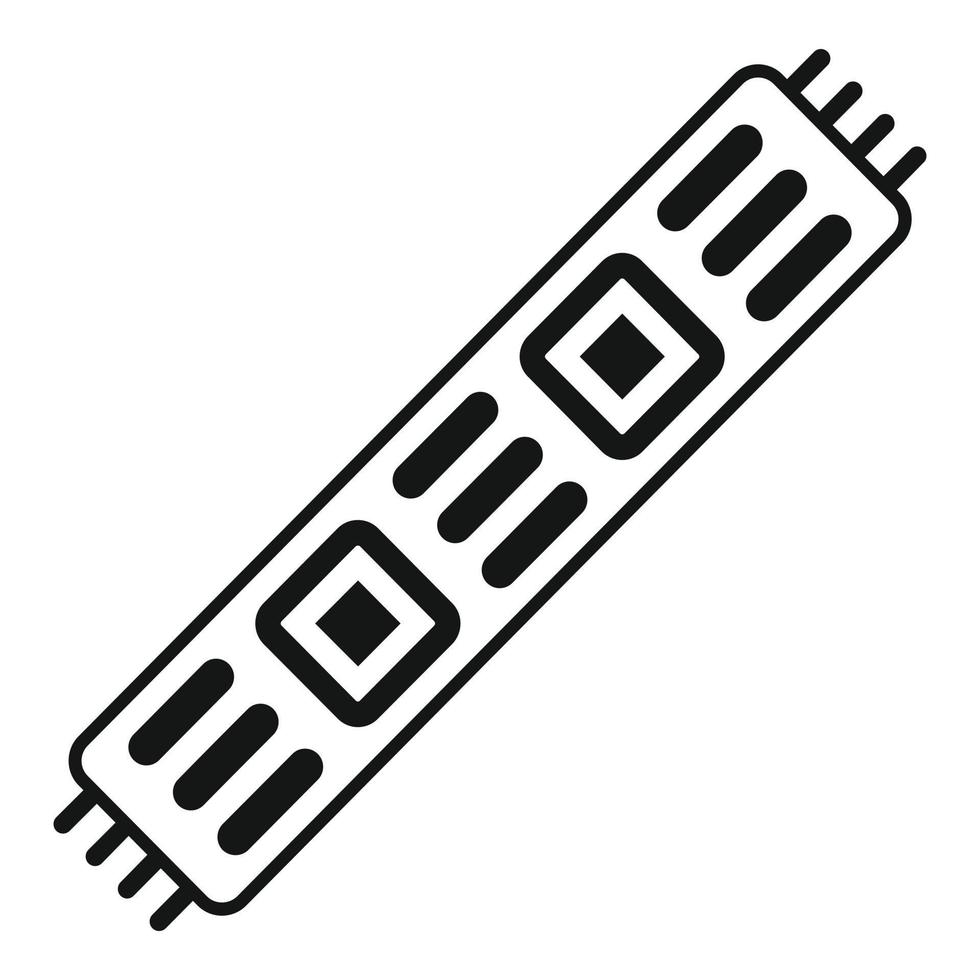 vecteur simple d'icône de bande lumineuse led. bande de diodes