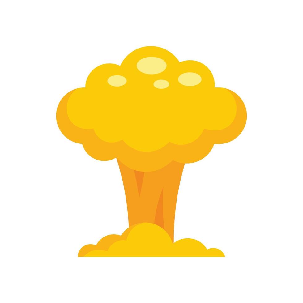 icône de champignon nucléaire vecteur isolé plat