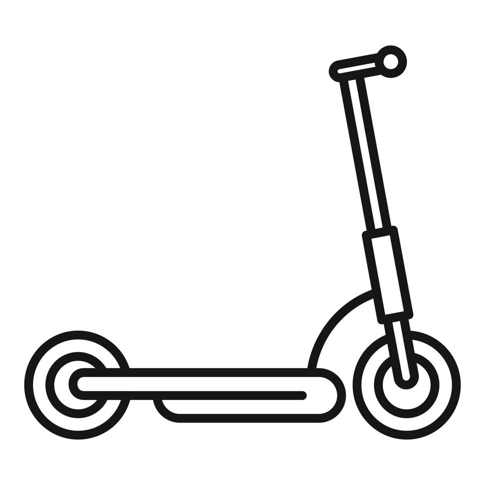 vecteur de contour d'icône escooter. scooter électrique