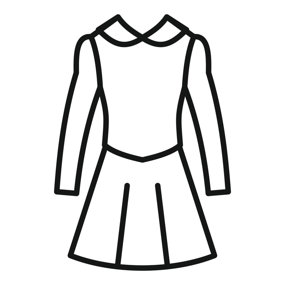 vecteur de contour d'icône de robe d'étudiant. robe de mode