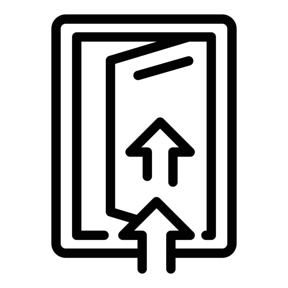 vecteur de contour d'icône de zone de confort extérieur. travail évasion