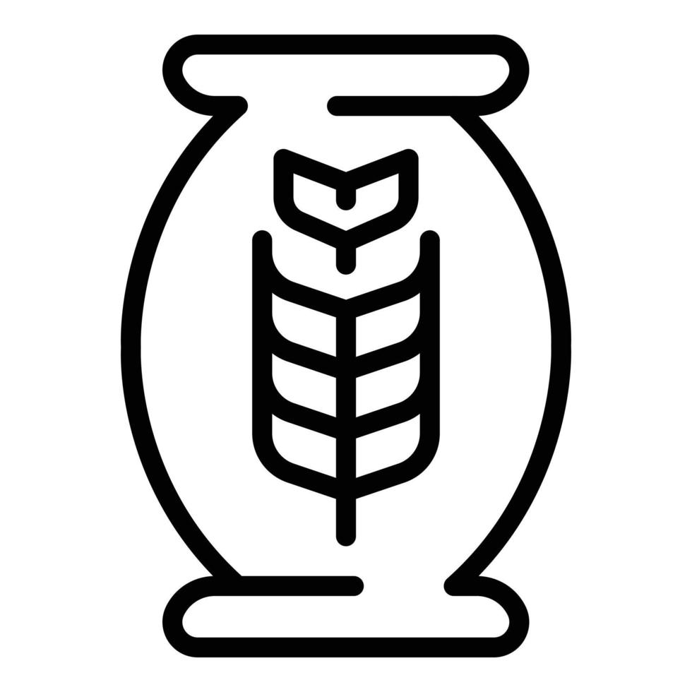 sac de blé pour vecteur de contour d'icône de lait. boisson végétale