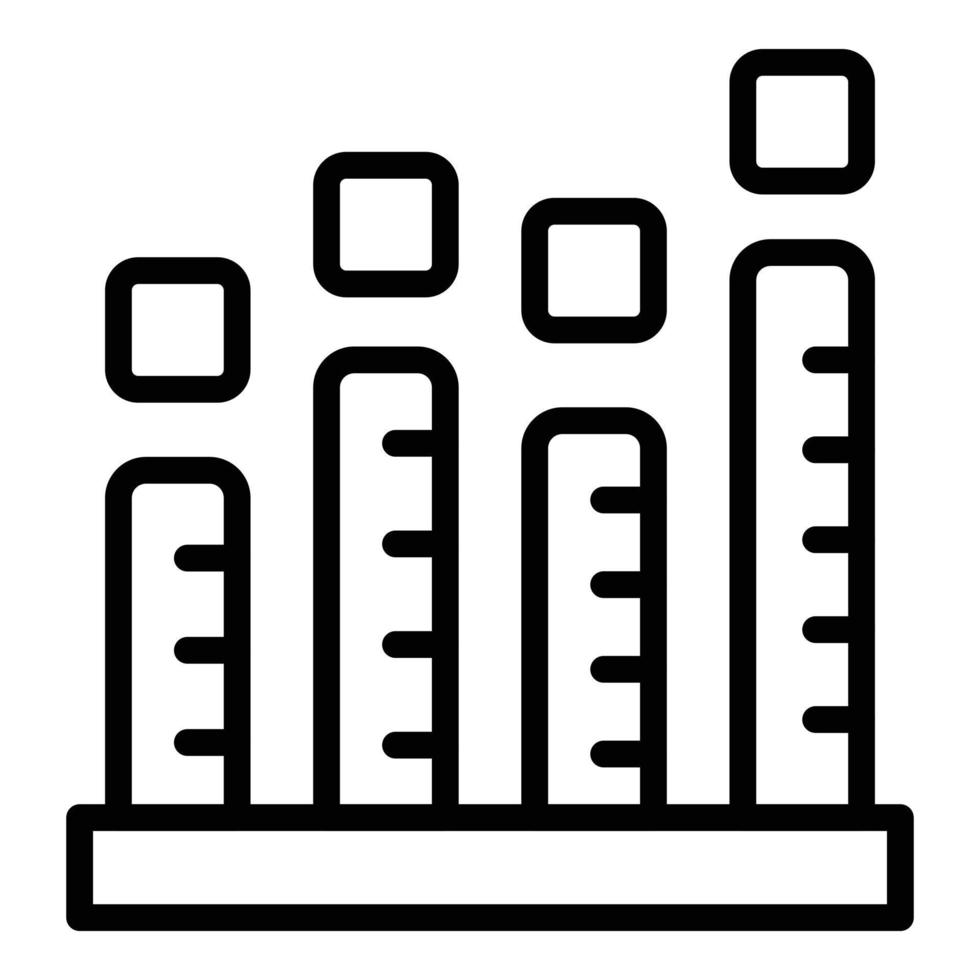 vecteur de contour d'icône graphique graphique de revenus. profit d'argent