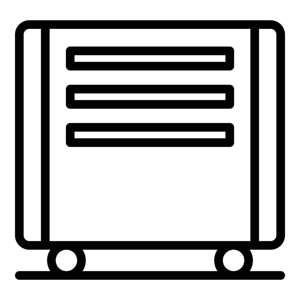vecteur de contour d'icône de convecteur d'air. radiateur chaud