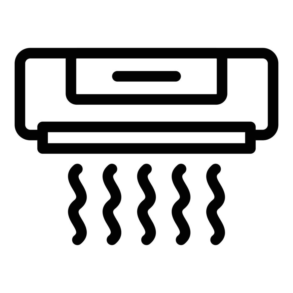 vecteur de contour d'icône de climatiseur. nettoyer le filtre