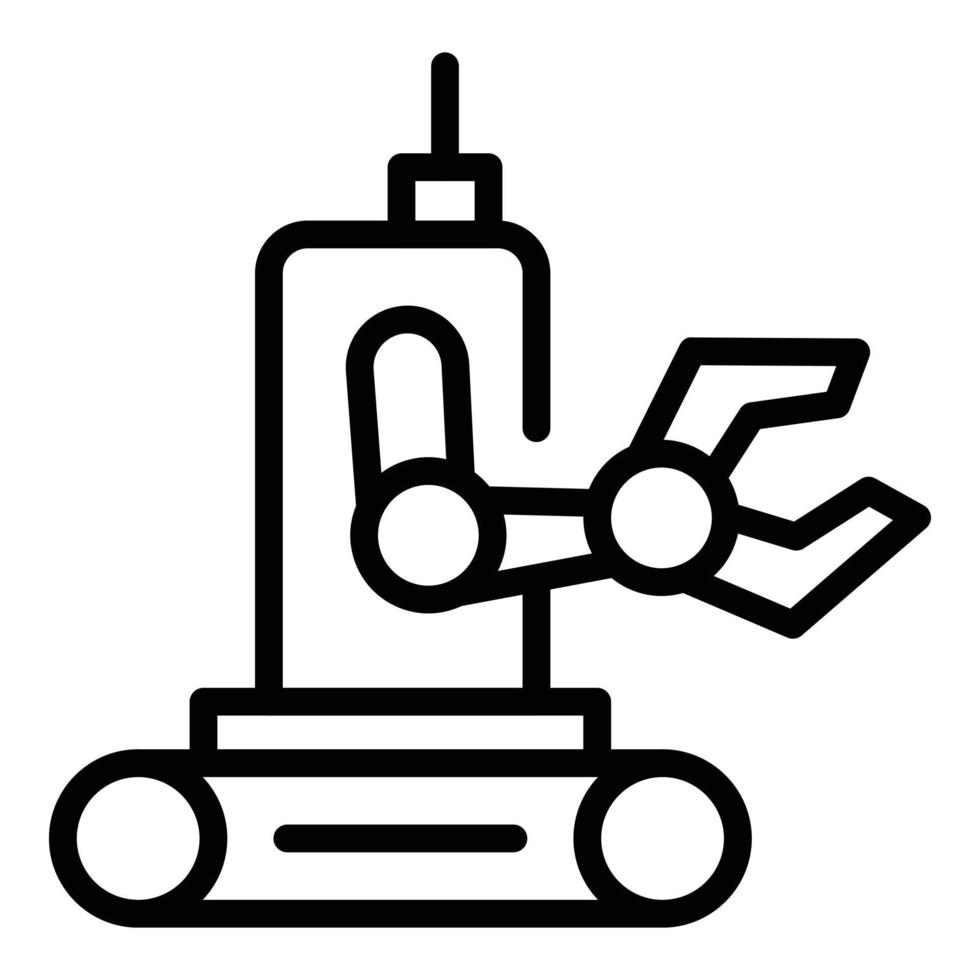 vecteur de contour d'icône de robot à main. ai androïde