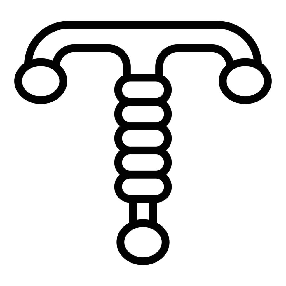 vecteur de contour d'icône de contraception vaginale. contrôle des naissances