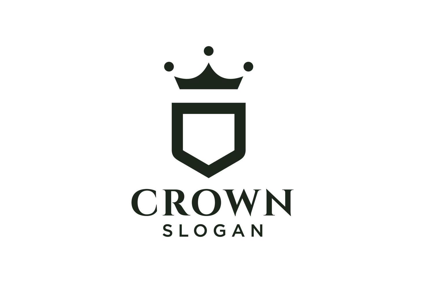 logo de la couronne vintage et symbole de la lettre o. signe d'élément de marque de luxe moderne. illustration vectorielle. vecteur