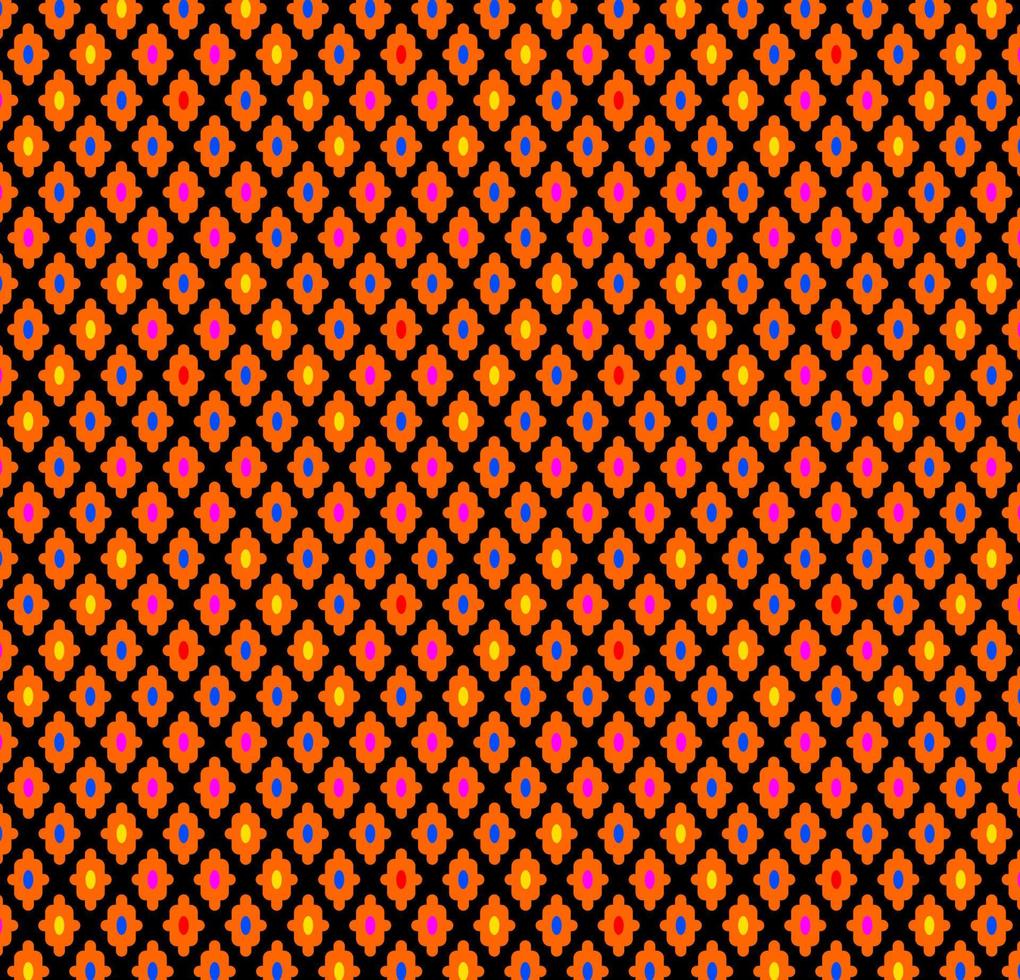 motif abstrait géométrique. fond vectorielle continue. couleur vive et fond noir. modèle moderne islamique vecteur