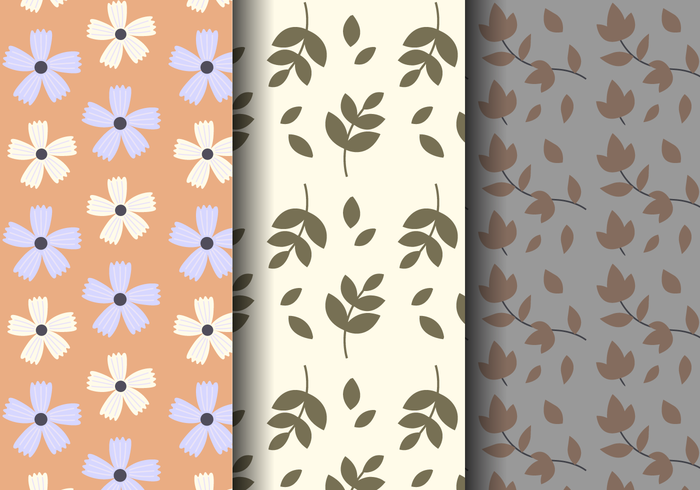 Motif floral vintage gratuit vecteur