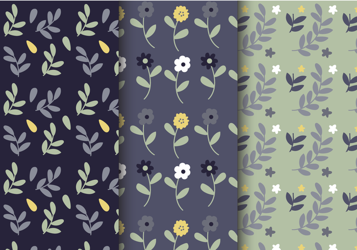 Motif floral vintage gratuit vecteur