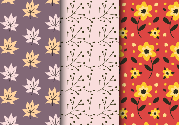 Motif floral vintage gratuit vecteur