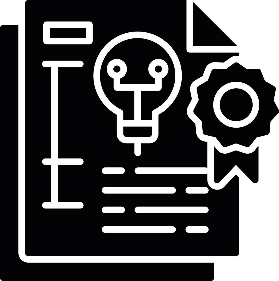 conception d'icône créative de brevet vecteur