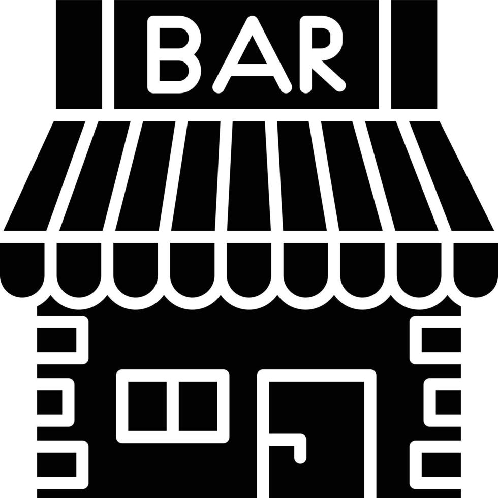 conception d'icône créative de boutique de bar vecteur