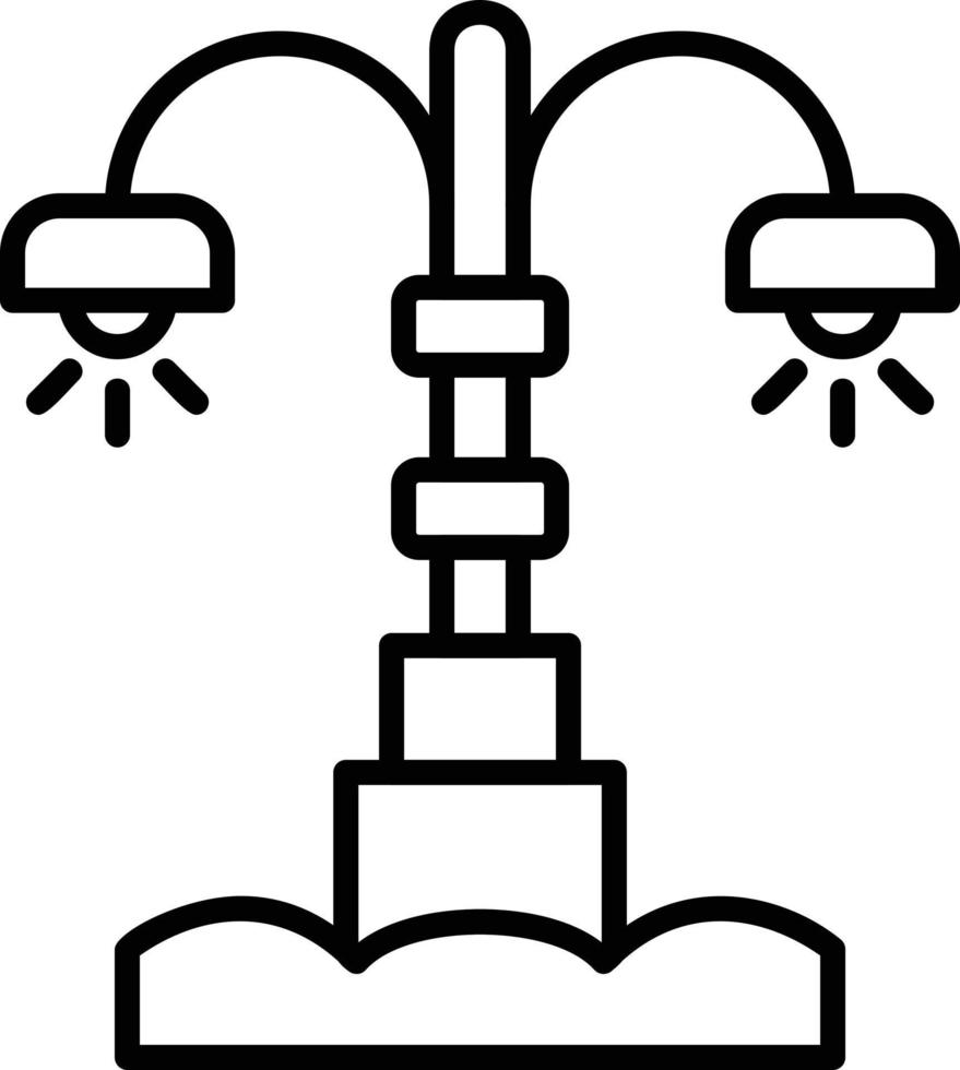 conception d'icône créative de lampadaire vecteur