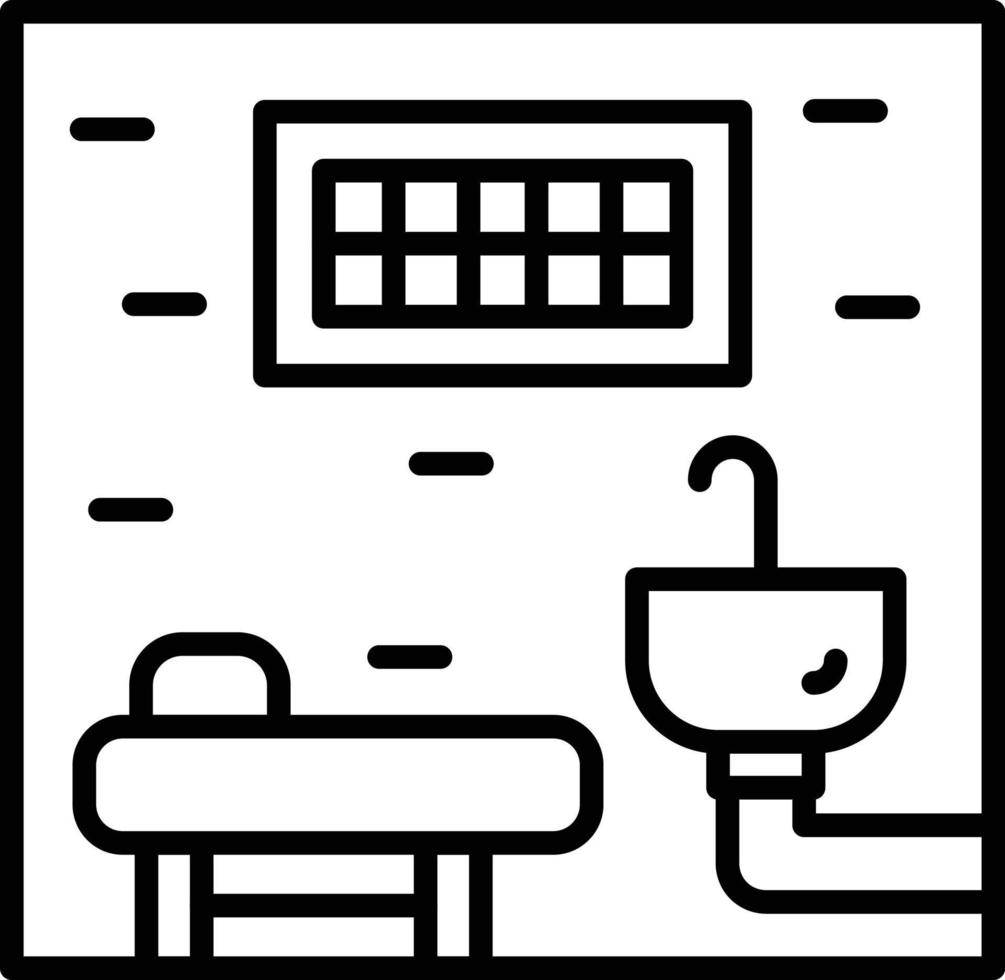 conception d'icône créative de cellule de prison vecteur