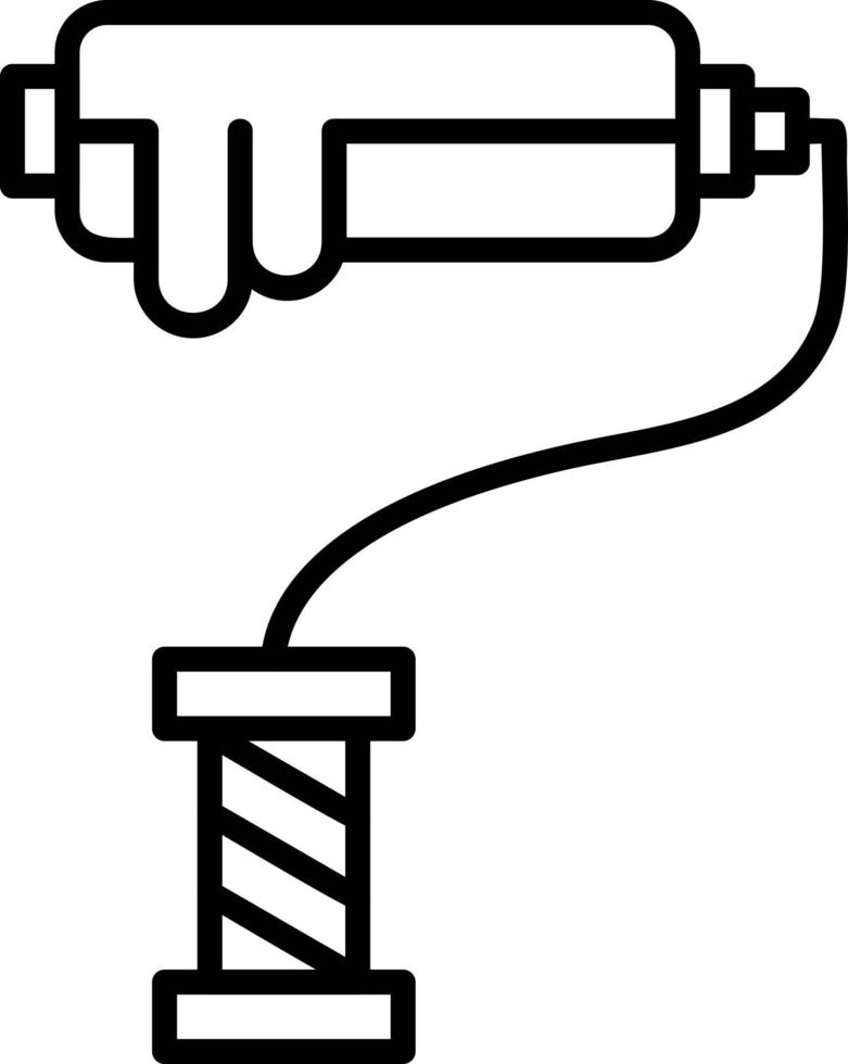 conception d'icône créative de rouleau de peinture vecteur