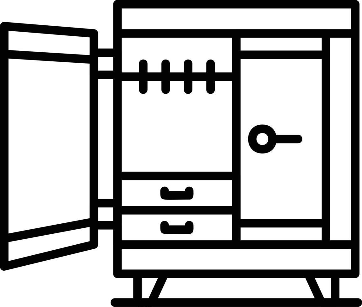 conception d'icône créative de placard vecteur