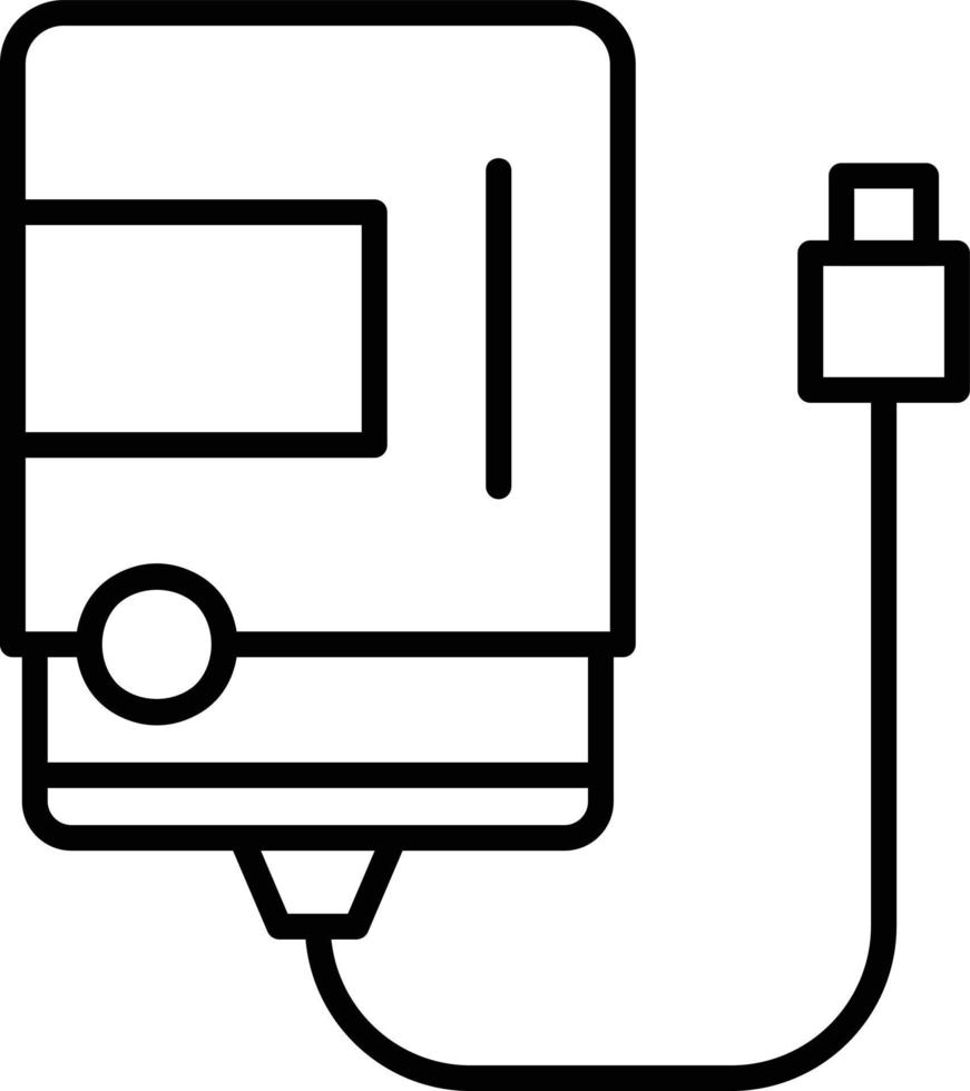 conception d'icône créative de disque dur externe vecteur