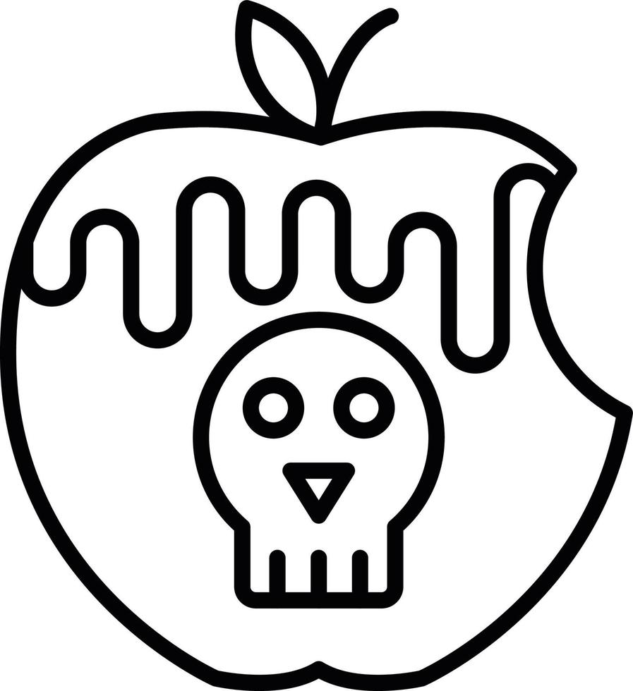 conception d'icône créative pomme empoisonnée vecteur