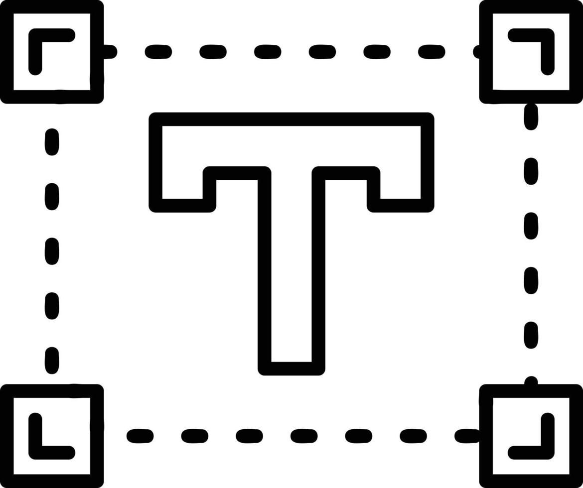 conception d'icône créative de taille de texte vecteur