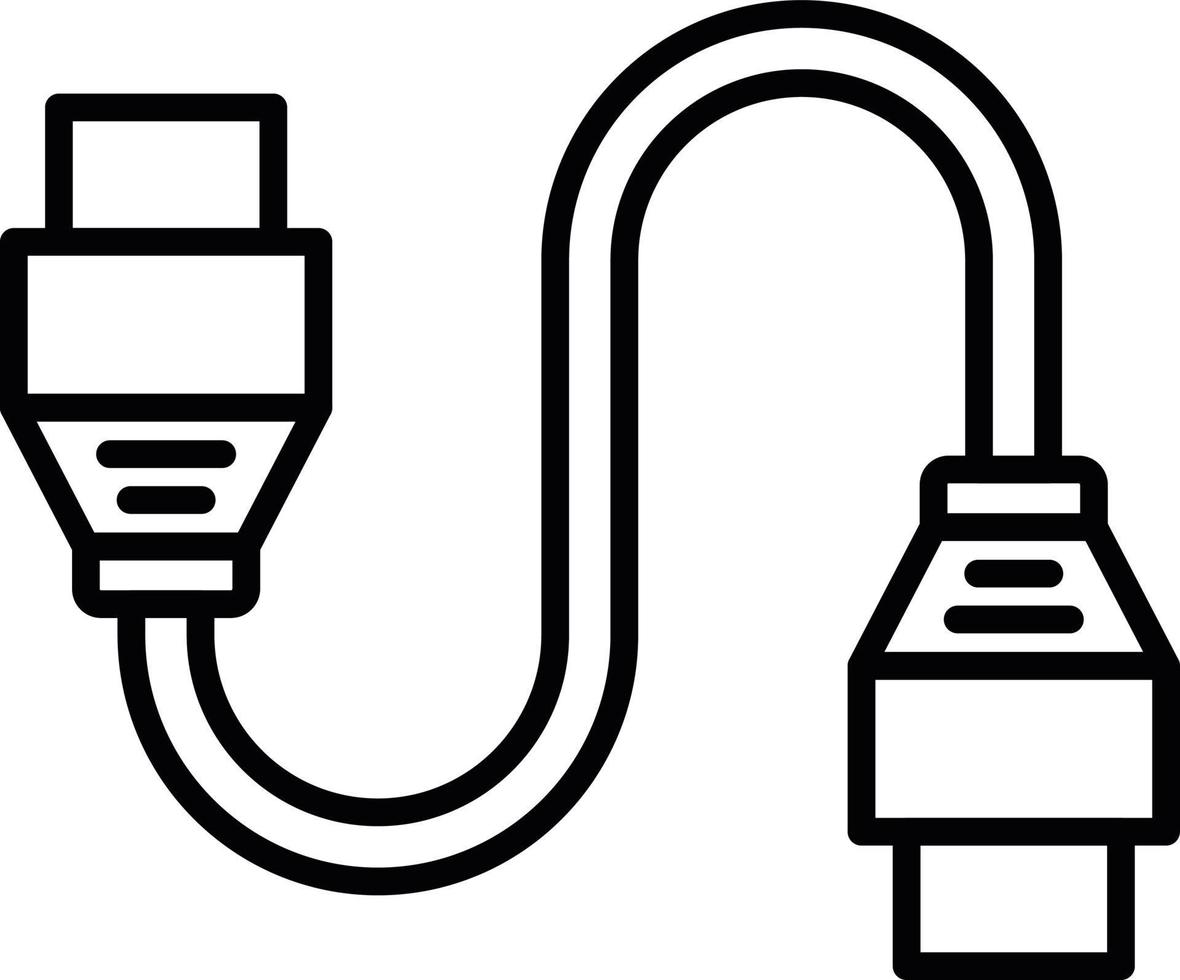 conception d'icône créative de câble vecteur