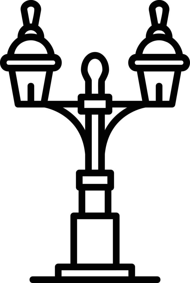 conception d'icône créative de lampadaire vecteur