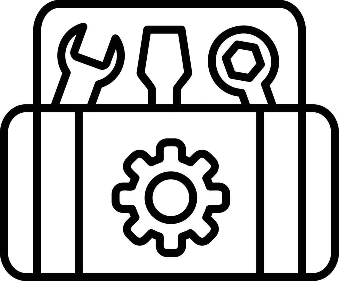 conception d'icônes créatives de boîte à outils vecteur