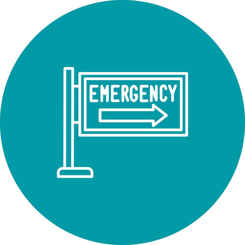 icône de vecteur de signe d'urgence