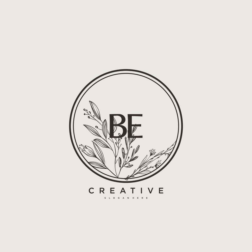 be beauty vector logo initial art, logo manuscrit de la signature initiale, mariage, mode, bijoux, boutique, floral et botanique avec modèle créatif pour toute entreprise ou entreprise.