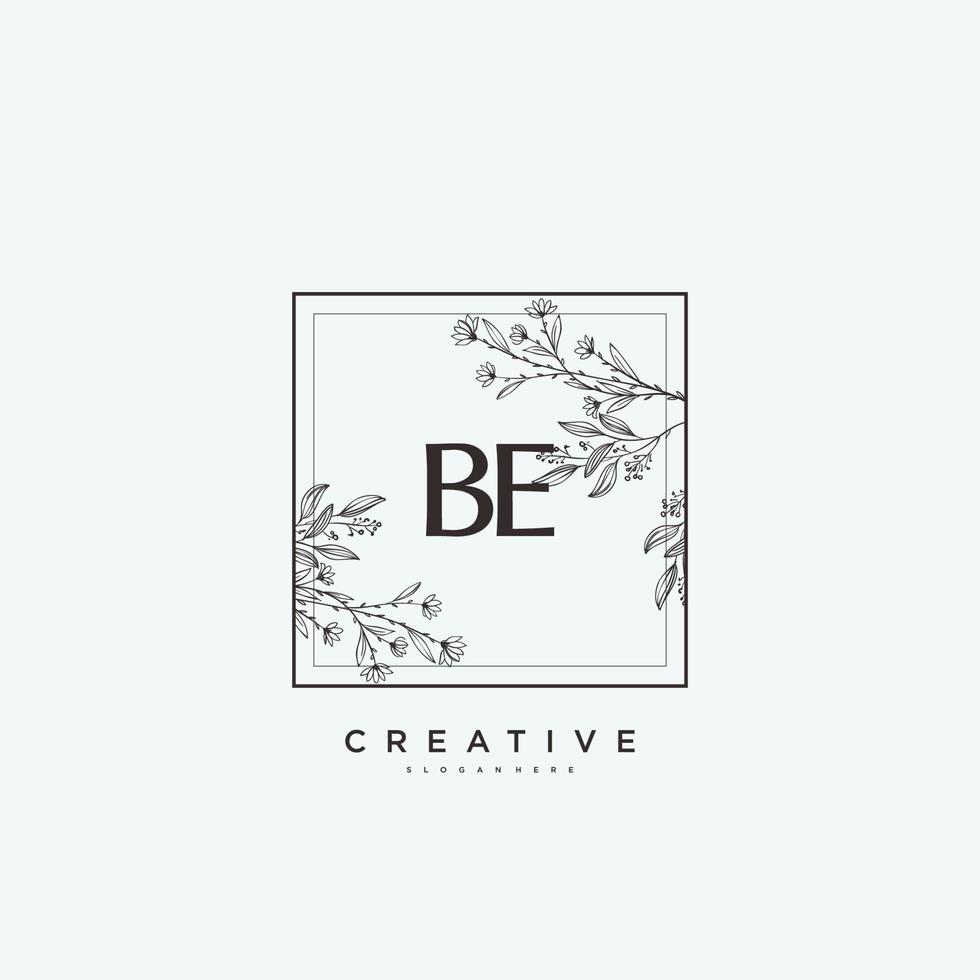 be beauty vector logo initial art, logo manuscrit de la signature initiale, mariage, mode, bijoux, boutique, floral et botanique avec modèle créatif pour toute entreprise ou entreprise.