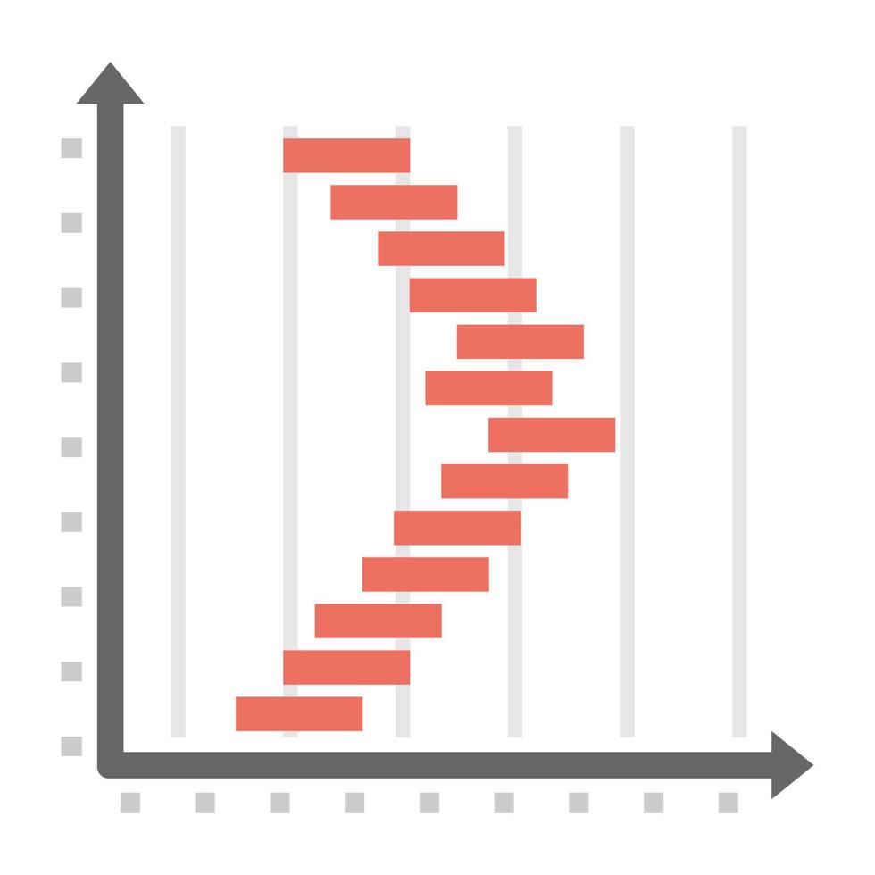 diagramme de gantt tendance vecteur