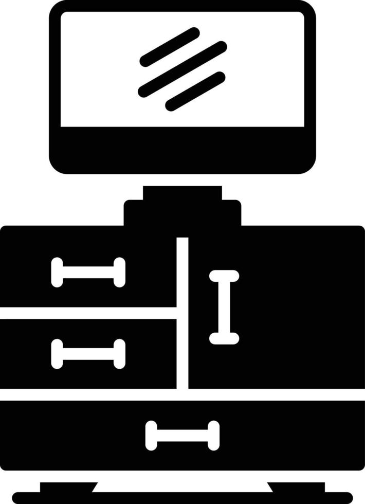 conception d'icône créative table tv vecteur