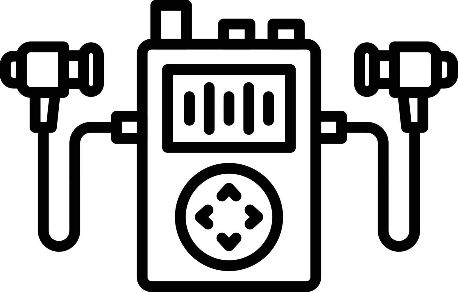 conception d'icônes créatives de lecteur mp3 vecteur