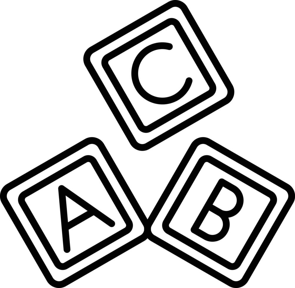 conception d'icône créative de bloc abc vecteur