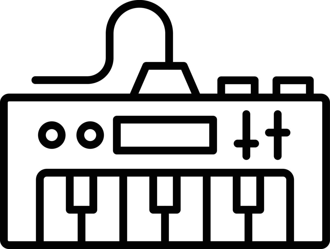 conception d'icône créative de piano électrique vecteur