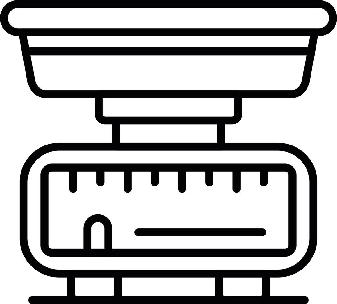 conception d'icône créative balance de cuisine vecteur