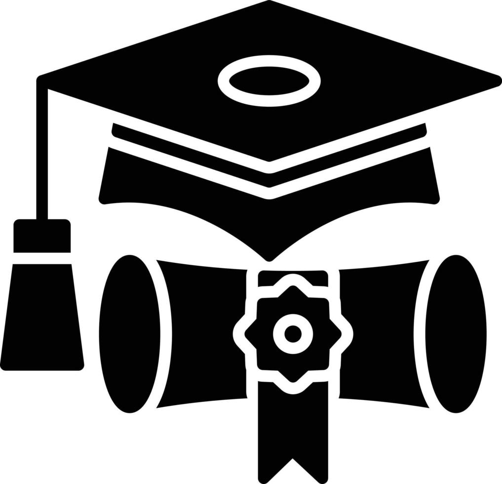 conception d'icône créative de chapeau de graduation vecteur