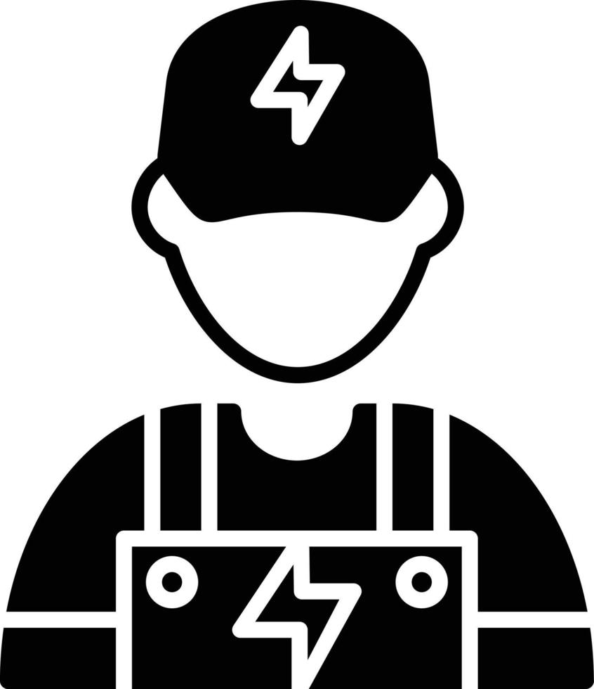 conception d'icône créative électricien vecteur
