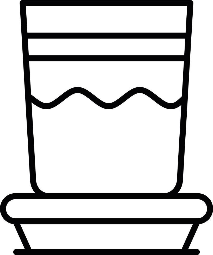 conception d'icône créative de verre d'eau vecteur