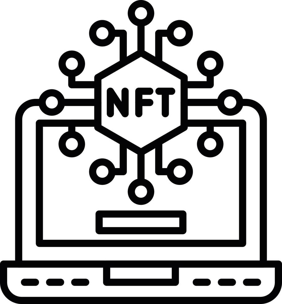 conception d'icône créative nft vecteur