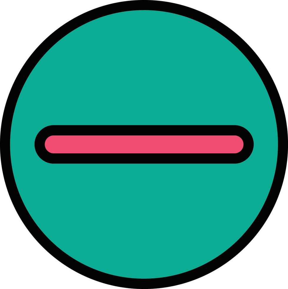 conception d'icône de vecteur de cercle moins