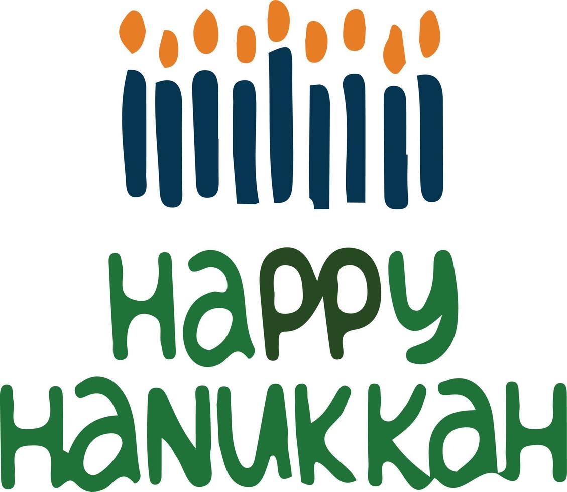 logos spécifiques à la fête de hanukkah, une fête spécifique à israël. ces dessins sont réalisés dans plusieurs palettes de couleurs et dans différentes formes vecteur